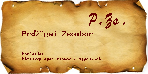 Prágai Zsombor névjegykártya