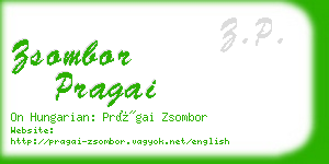 zsombor pragai business card